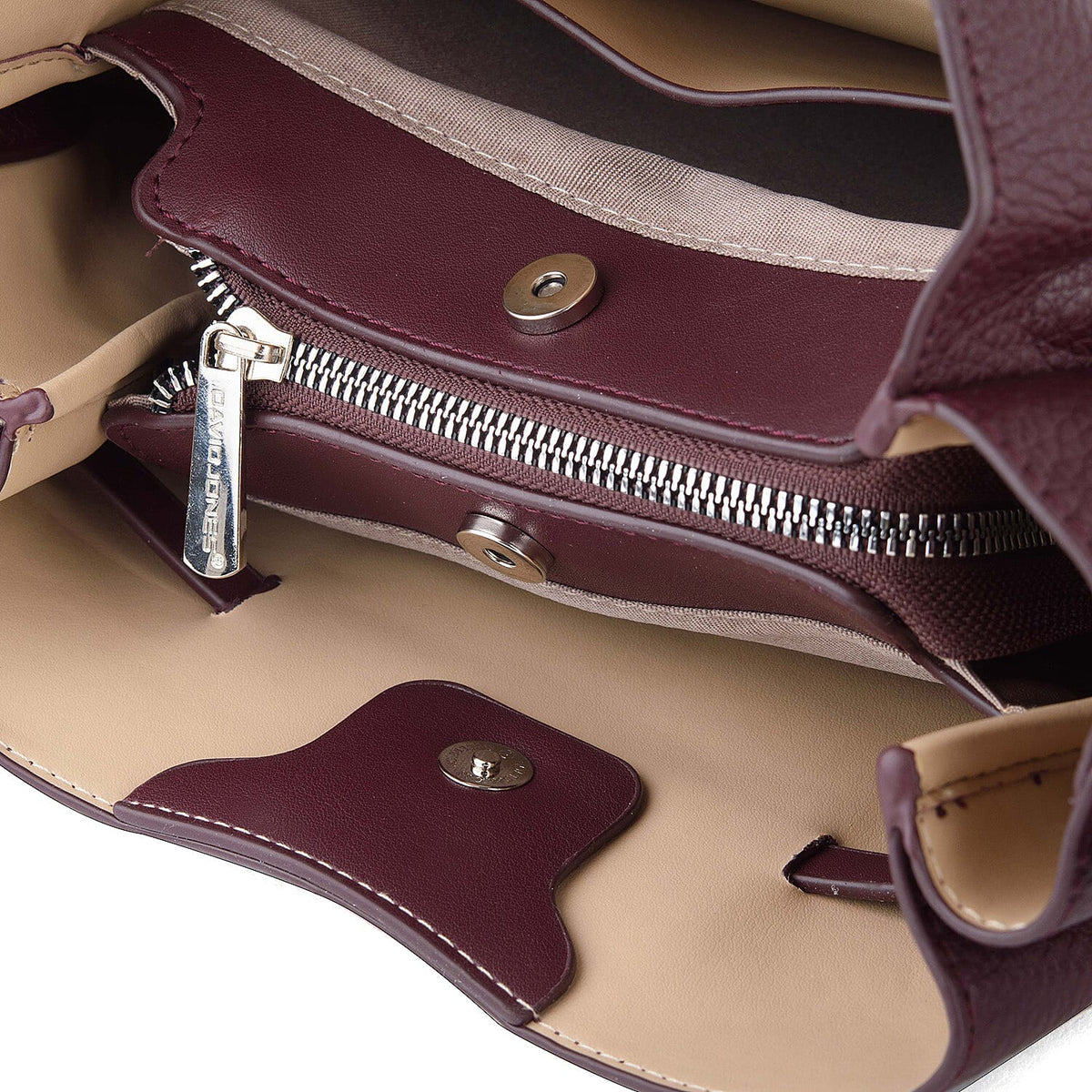 David Jones Unisex Crossbody Bag - Designed in Paris (Size - One Size) - Bordeaux 8094365 3