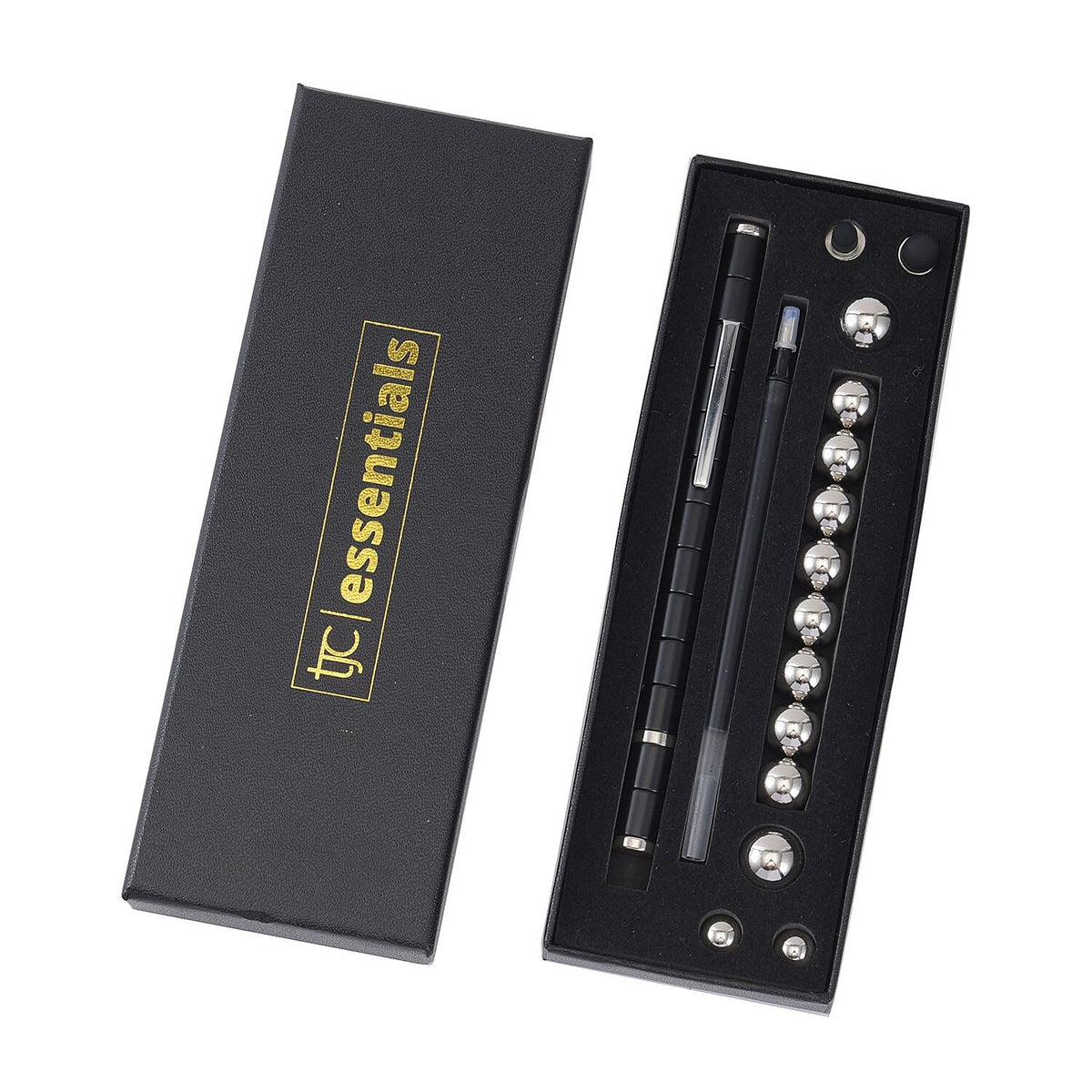 Decompression Magnetic  Metal Ball Point Pen in a Gift Box - Black 3830314 5