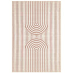 Geometric Pattern Decor Magenta Rug (Size 210x150 cm)