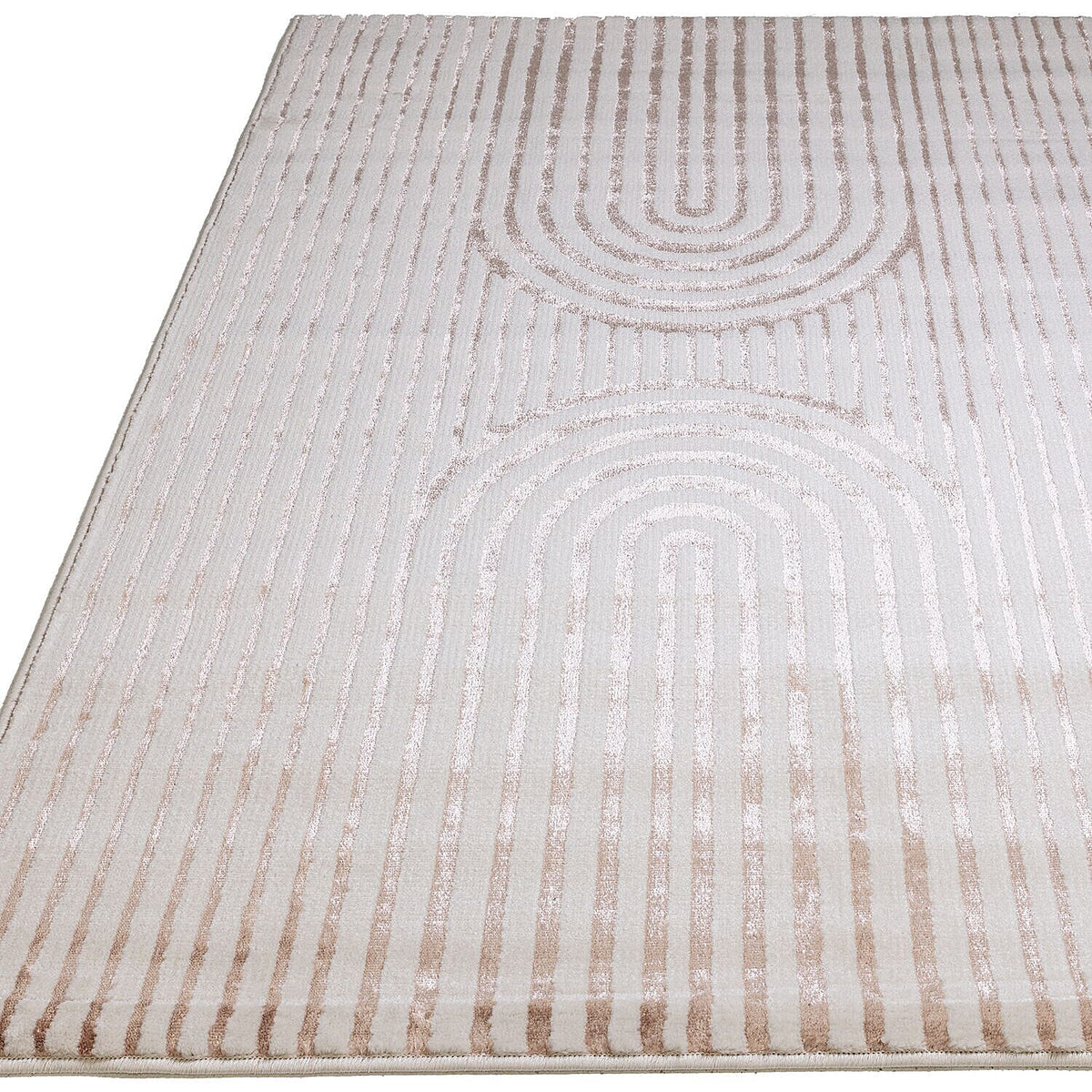 Deco Rug (Size 210x150 cm) - Pink and Cream 7516495 2