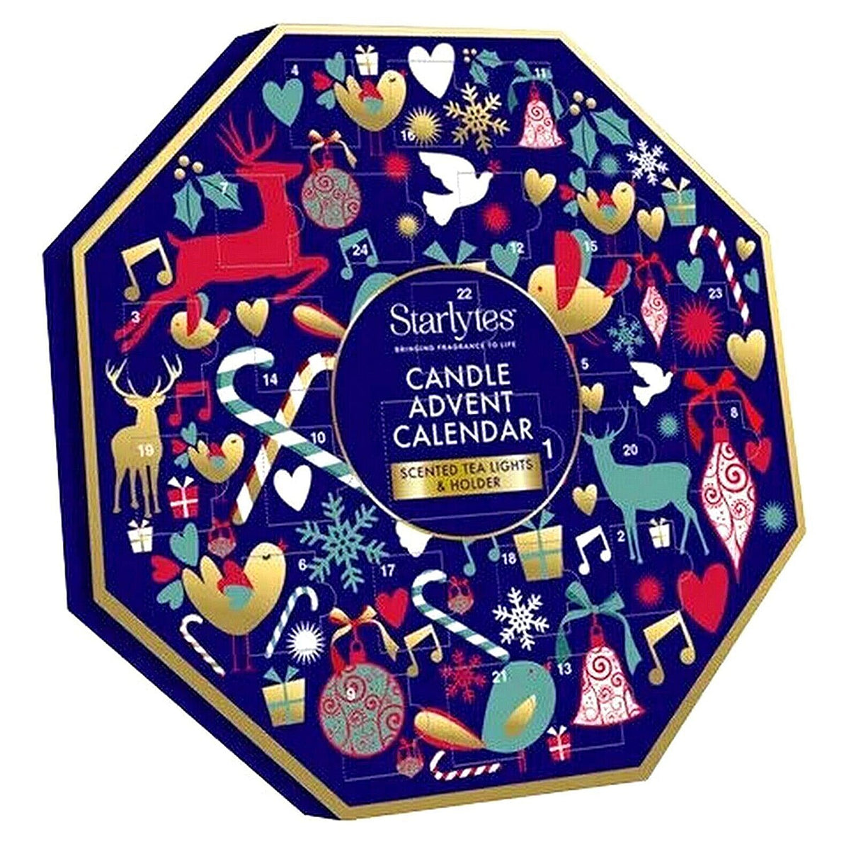 Christmas Closeout - Starlytes Large Octagon Christmas Advent Calendar 7553354 0