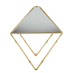 Decorative Jewelry holder with Mirror  in Gold Tone (Size 23x2x37cm)