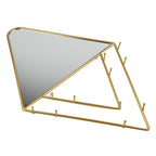 Decorative Jewelry holder with Mirror  in Gold Tone (Size 23x2x37cm)