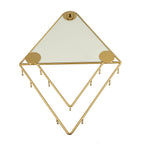 Decorative Jewelry holder with Mirror  in Gold Tone (Size 23x2x37cm)