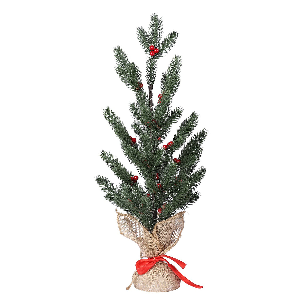 Decorative - Snowy Pine Tree LED Light Linen Flowerpot 6272102 0