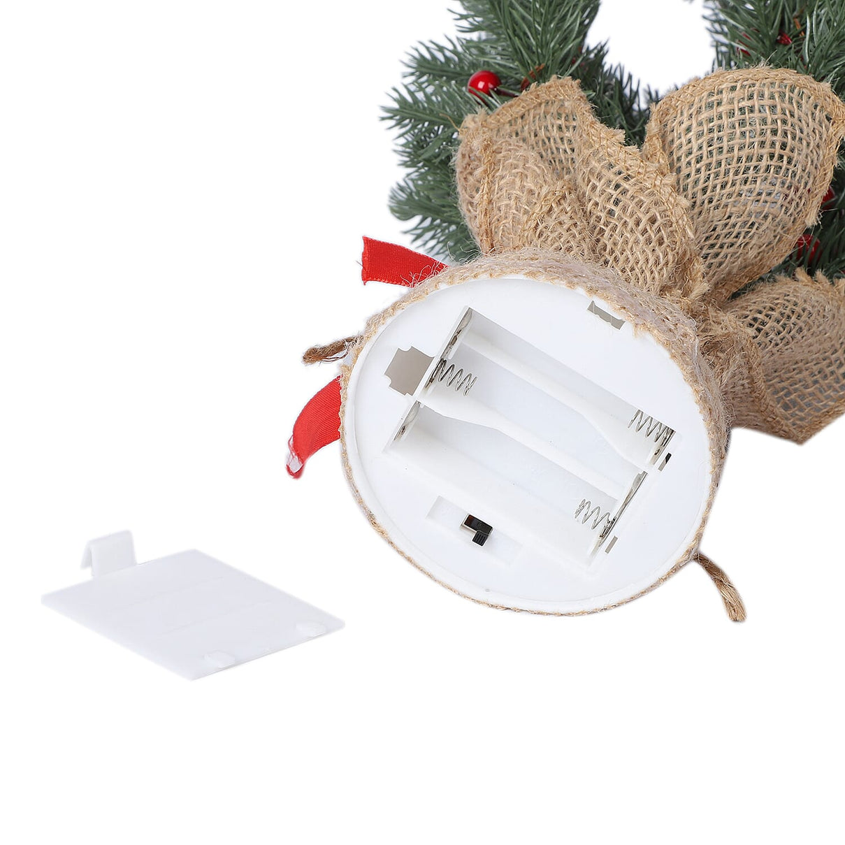 Decorative - Snowy Pine Tree LED Light Linen Flowerpot 6272102 4