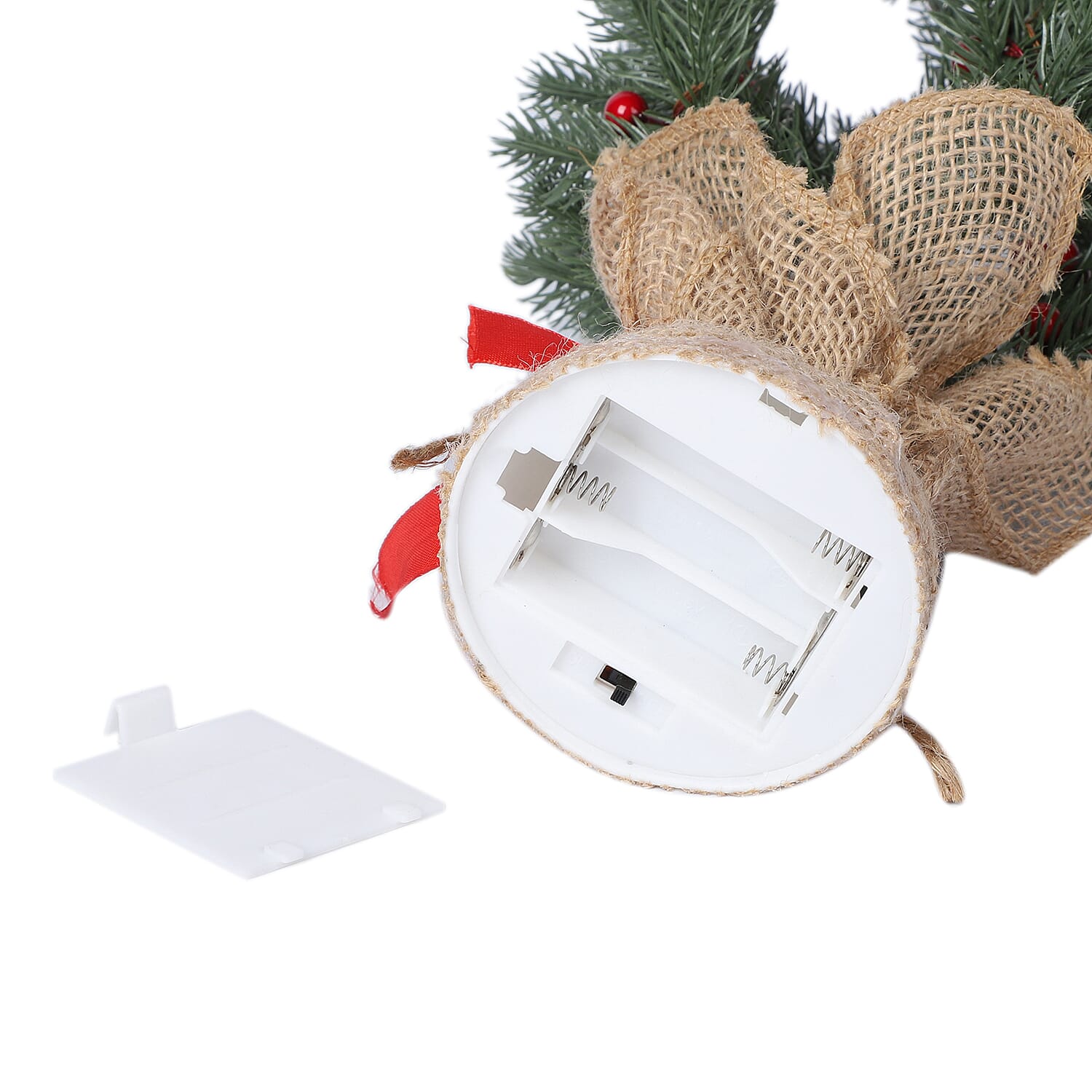 Decorative - Snowy Pine Tree LED Light Linen Flowerpot 6272102 4