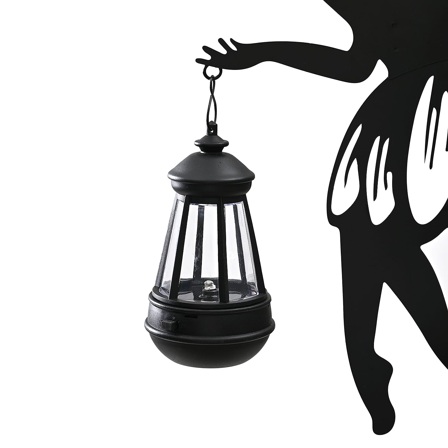 Decorative Solar Powered Angel Garden Decor Warm &amp; White Light - Black Pony Tail 8035168 5