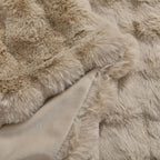 Deluxe Range- Super Soft Faux Fur Double Layer Blanket (Size 200x150) - Natural