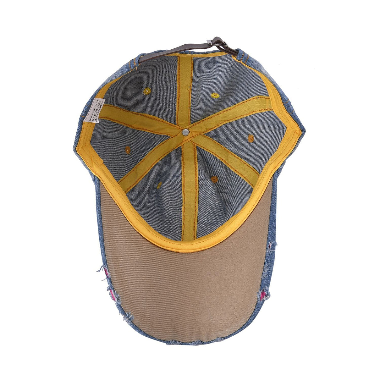 Denim Crystal Embroidered and Studded Cap One Size - Dots 7554480 3