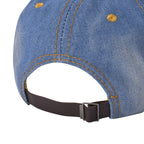 Denim Crystal Embroidered and Studded Cap One Size - Dots