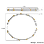 Designer Close Out - Cubic Zirconia Criss Cross Bangle (Size - 7.5)