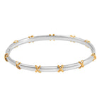 Designer Inspired Close Out - Cubic Zirconia Criss Cross Bangle (Size - 7.5 )