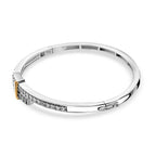 Designer Close Out - EverTrue Natural White Diamond Bangle (Size - 7.5) in Two Tone
