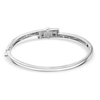 Designer Close Out - EverTrue Natural White Diamond Bangle (Size - 7.5) in Two Tone