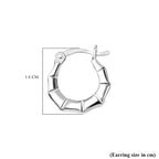 One Time Closeout- Sterling Silver Bamboo Creole Hoop Earrings