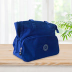 Designer Close Out Water Resistant Tote Bag with Handle Drop (Size 21x15x9 Cm) - Navy Blue