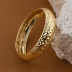 Designer Closeout - 9K Yellow Gold Diamond Cut Band Ring