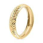 Designer Closeout - 9K Yellow Gold Diamond Cut Band Ring