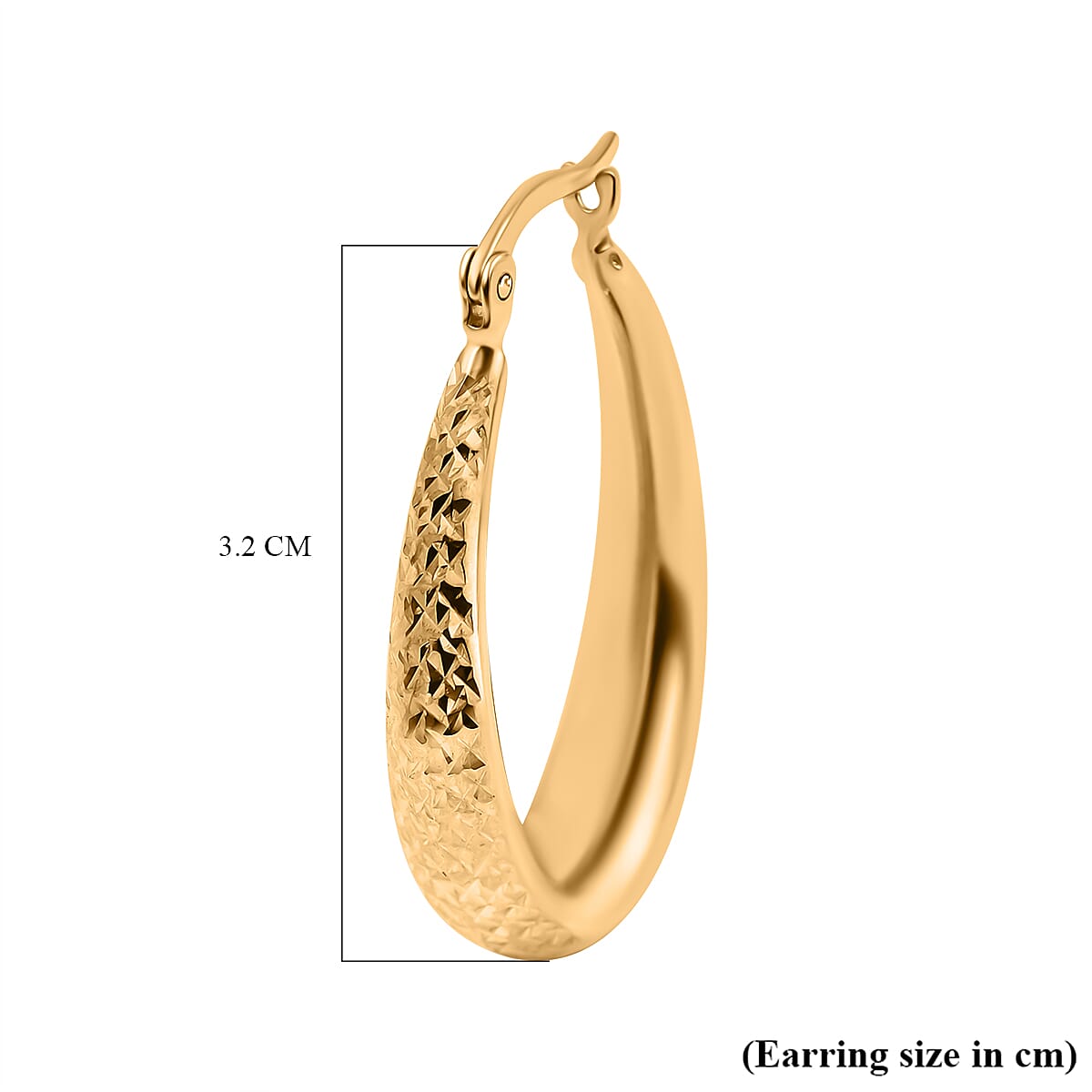 Istanbul Treasures - 9K Yellow Gold Diamond Cut Hoop Earrings 2.58 Grams 7383461 5