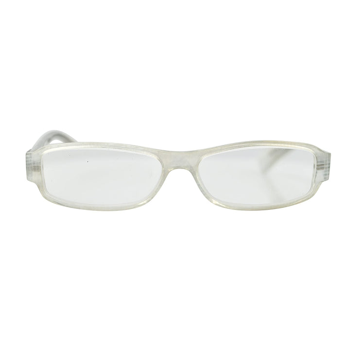 BURBERRY Wide Rectangular Reading Glasses in Clear Acetate Frame (+4.0D) 7708266 1