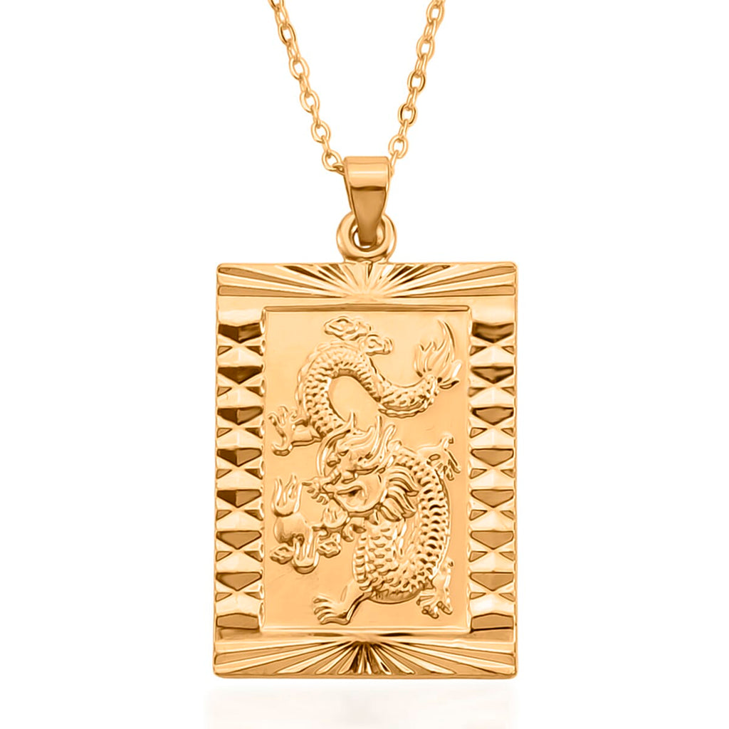 Designer Closeout - Dragon Emblem Pendant with Chain (Size - 20-2 Ext)
