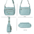 Designer Closeout -Quilted Crossbody Bag with Adjustable Strap- Green