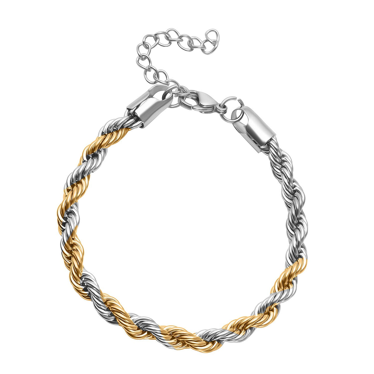 Designer Closeout - Two Tone Rope Bracelet (7.5 - 2 Extender) 7843170 0