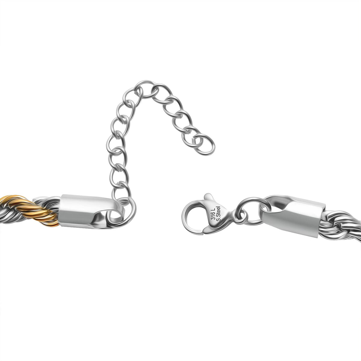 Designer Closeout - Two Tone Rope Bracelet (7.5 - 2 Extender) 7843170 3