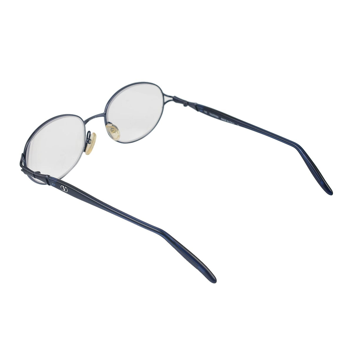 Designer Closeout - VALENTINO Oval Metal Unisex Readers (Power 2.0 D) - Blue 7705893 3