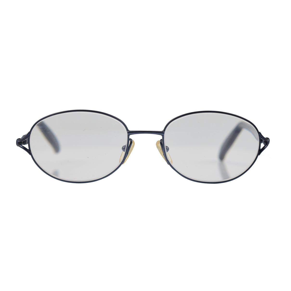 Designer Closeout - VALENTINO Oval Metal Unisex Readers (Power 3.5 D) - Blue 7705910 0