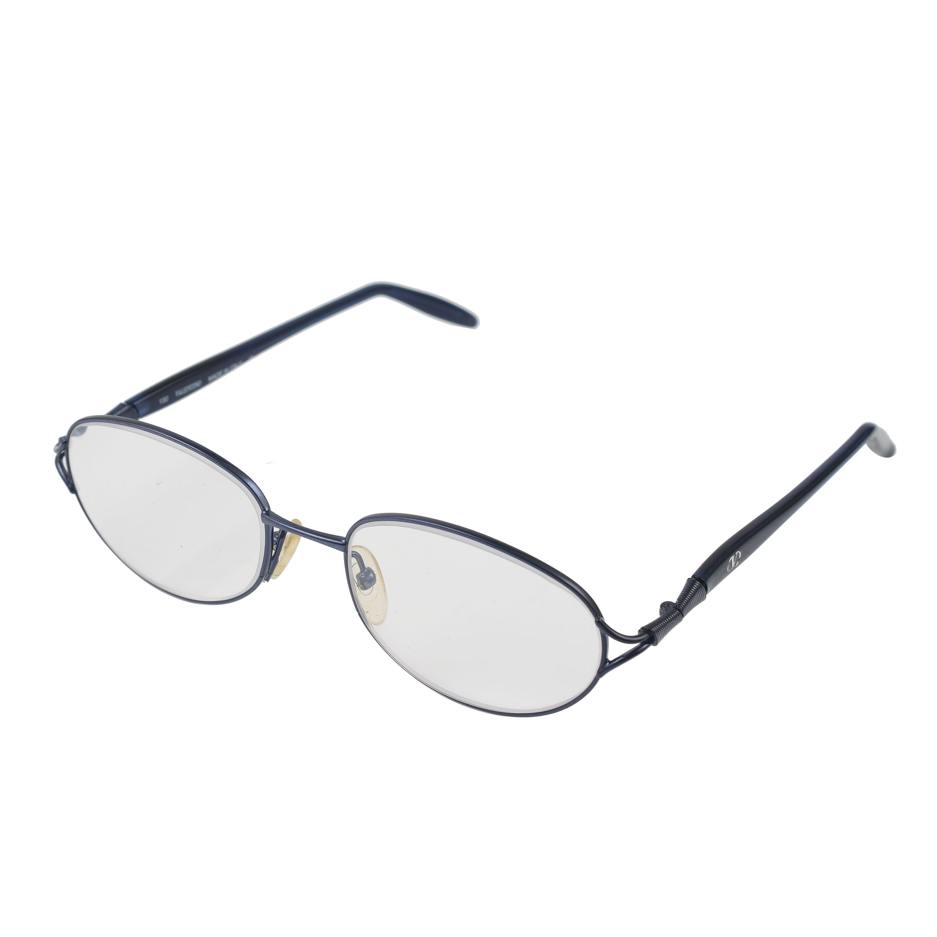 Designer Closeout - VALENTINO Oval Metal Unisex Readers (Power 3.5 D) - Blue 7705910 2