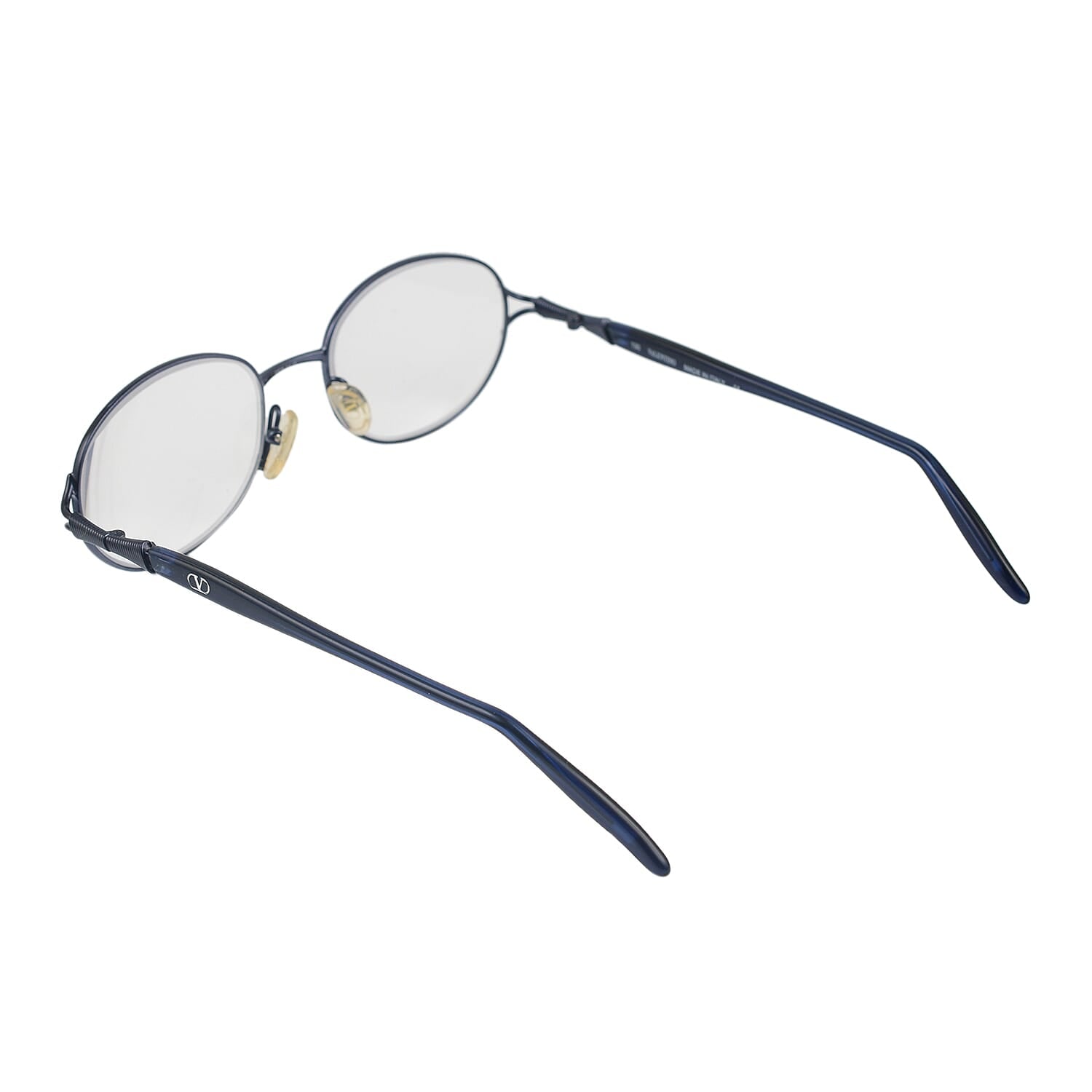 Designer Closeout - VALENTINO Oval Metal Unisex Readers (Power 3.5 D) - Blue 7705910 3