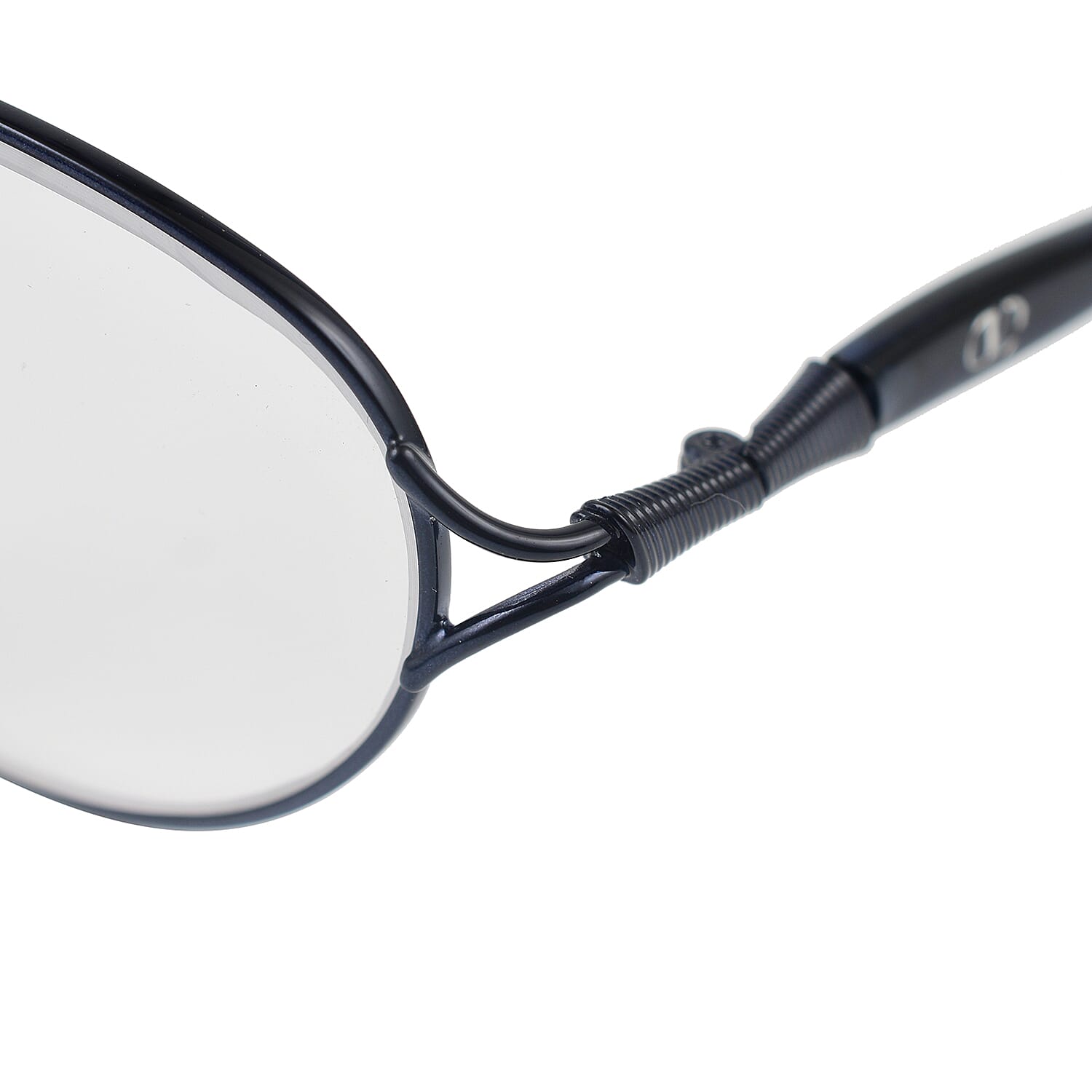 Designer Closeout - VALENTINO Oval Metal Unisex Readers (Power 3.5 D) - Blue 7705910 4