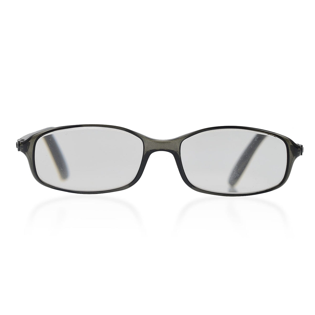 Designer Closeout - VALENTINO Oval Unisex Readers (Power 3.0 D) - Dark Grey 7705781 0