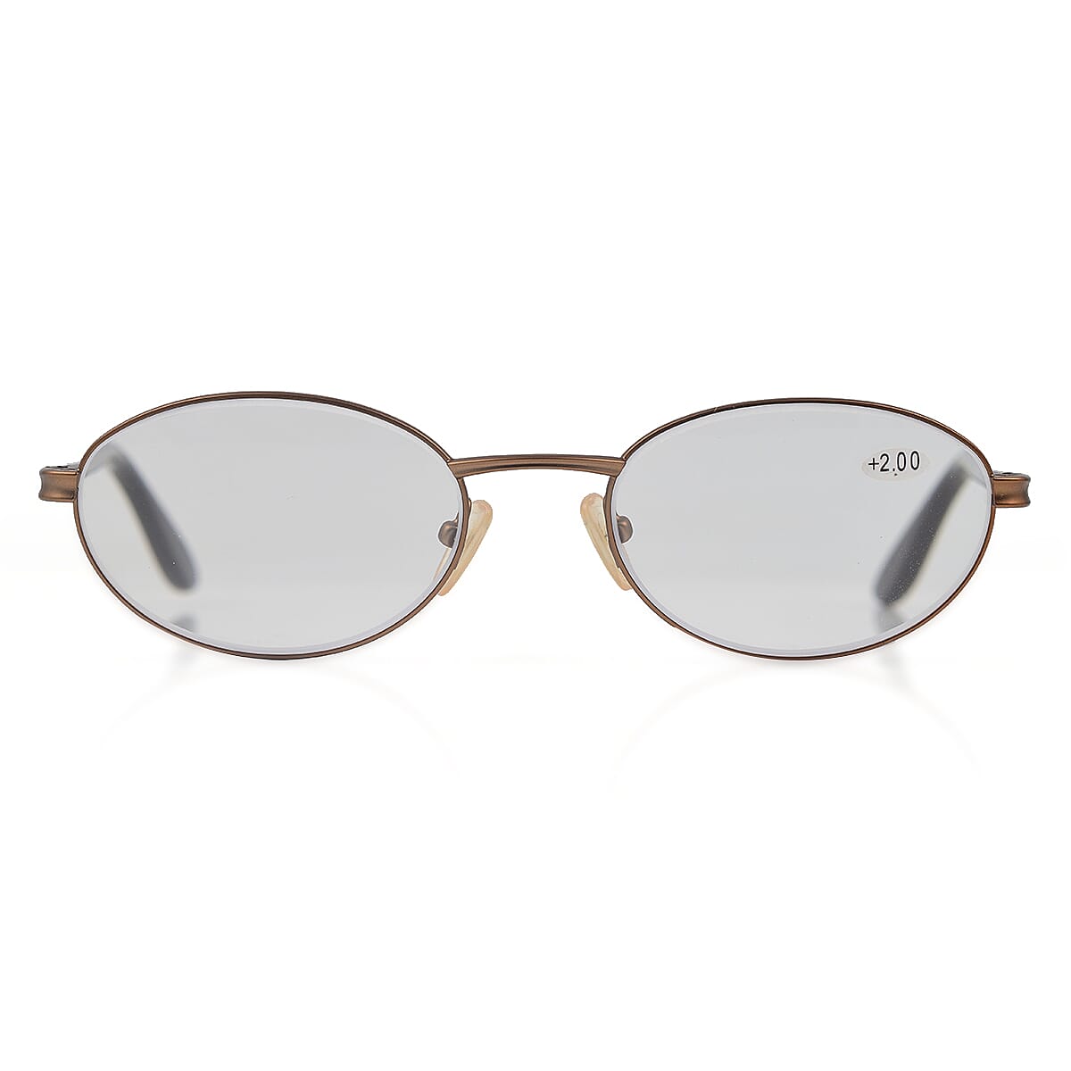 Designer Closeout - VALENTINO Oval Unisex Readers (Power 4.0 D) - Bronze V32513048 0