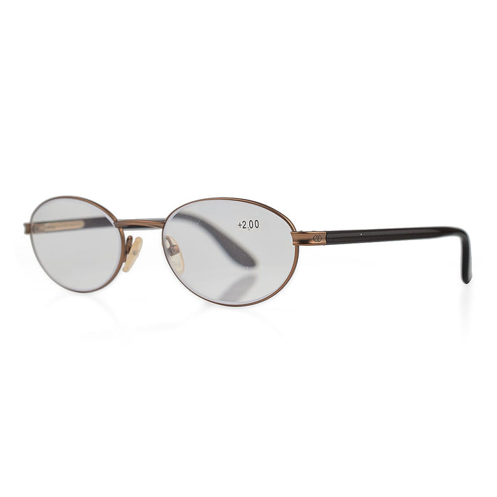 Designer Closeout - VALENTINO Oval Unisex Readers (Power 4.0 D) - Bronze 7705912 2