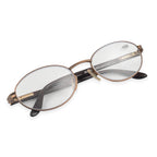 Designer Closeout - VALENTINO Oval Unisex Readers (Power 4.0 D) - Bronze