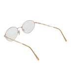 Designer Closeout - VALENTINO Rectangular Metal Oval Unisex Readers (Power 2.0 D) - Antique Gold