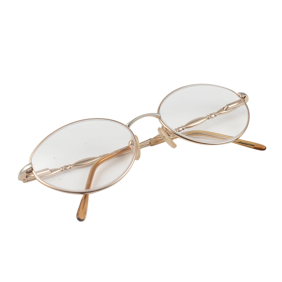 Designer Closeout - VALENTINO Rectangular Metal Oval Unisex Readers (Power 3.0 D) - Antique Gold 7705906 1