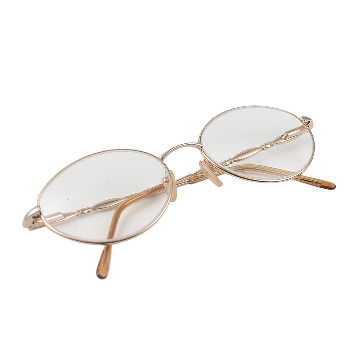Designer Closeout - VALENTINO Rectangular Metal Oval Unisex Readers (Power 3.0 D) - Antique Gold 7705906 2