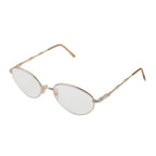 Designer Closeout - VALENTINO Rectangular Metal Oval Unisex Readers (Power 3.0 D) - Antique Gold
