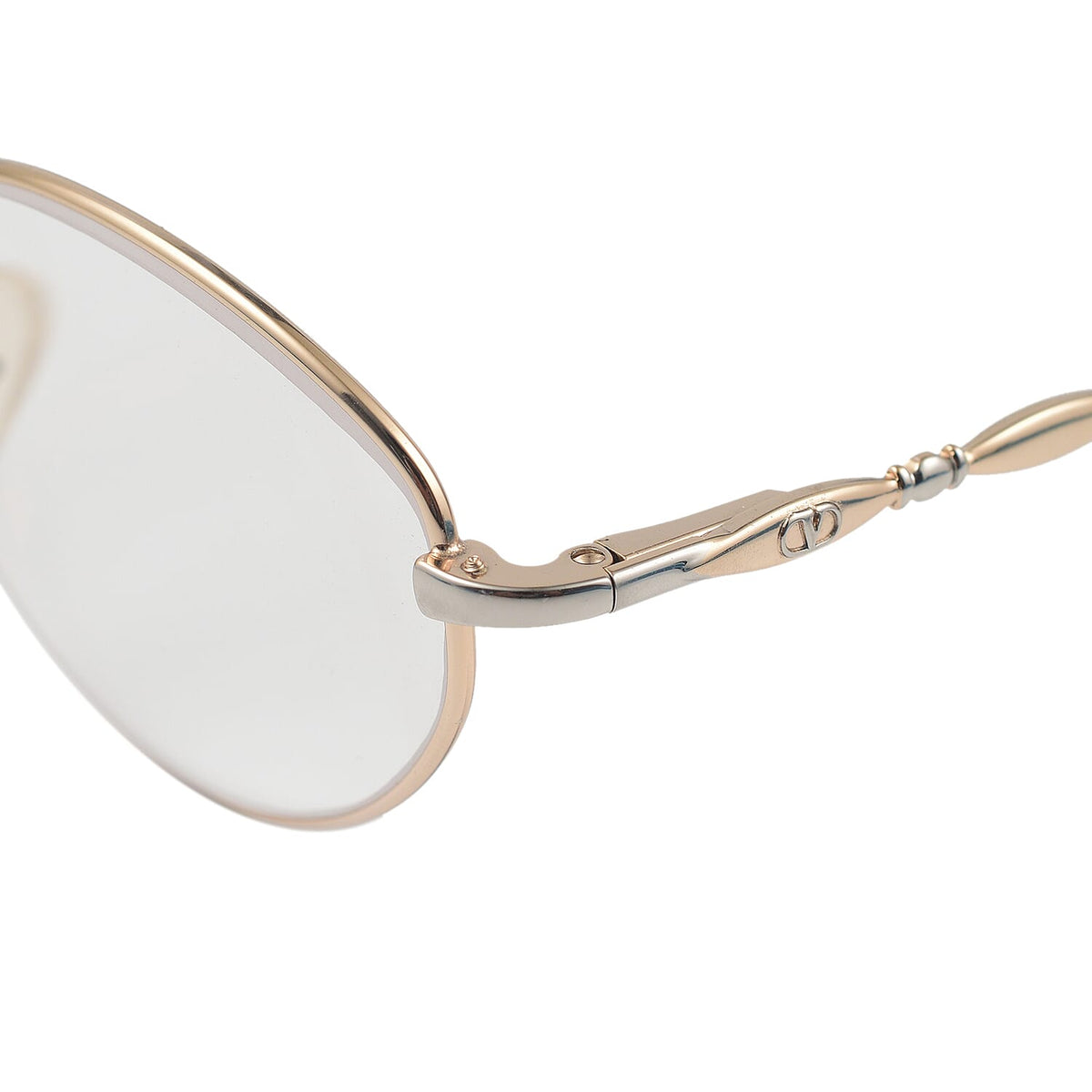 Designer Closeout - VALENTINO Rectangular Metal Oval Unisex Readers (Power 3.0 D) - Antique Gold 7705906 3