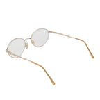 Designer Closeout - VALENTINO Rectangular Metal Oval Unisex Readers (Power 3.0 D) - Antique Gold