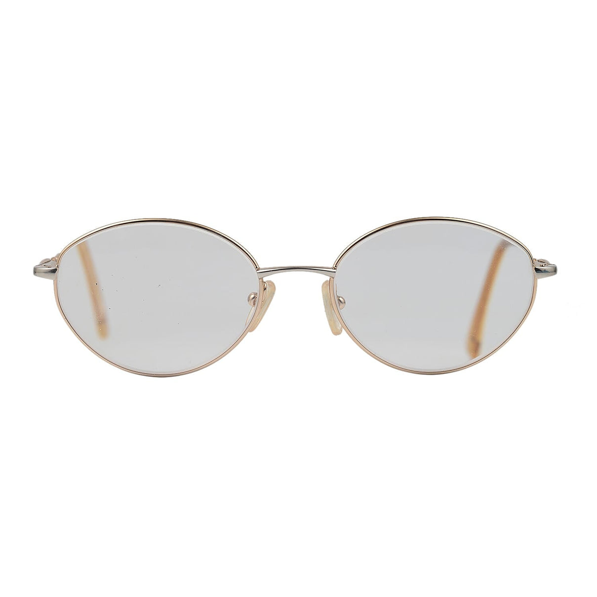 Designer Closeout - VALENTINO Rectangular Metal Oval Unisex Readers (Power 3.5 D) - Antique Gold 7705911 0