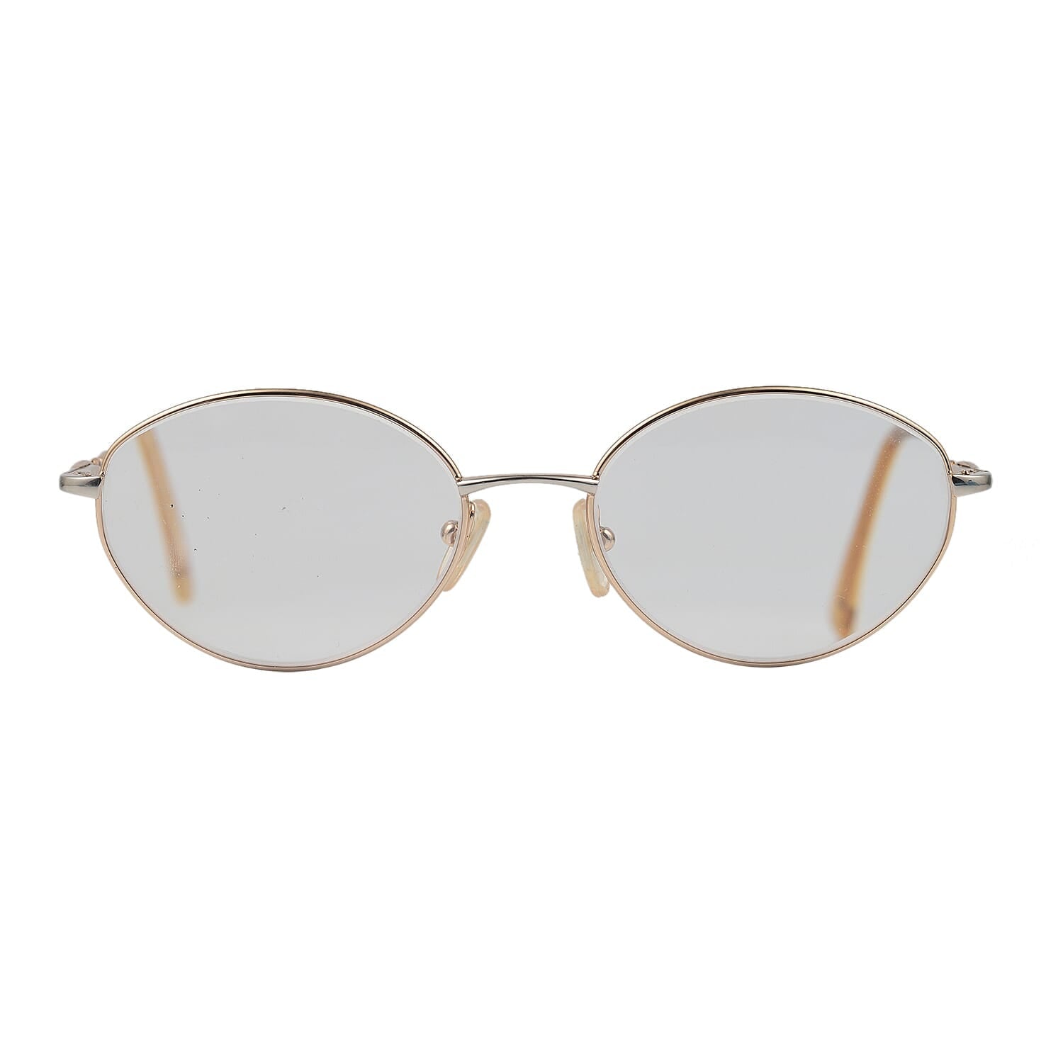 Designer Closeout - VALENTINO Rectangular Metal Oval Unisex Readers (Power 3.5 D) - Antique Gold 7705911 0