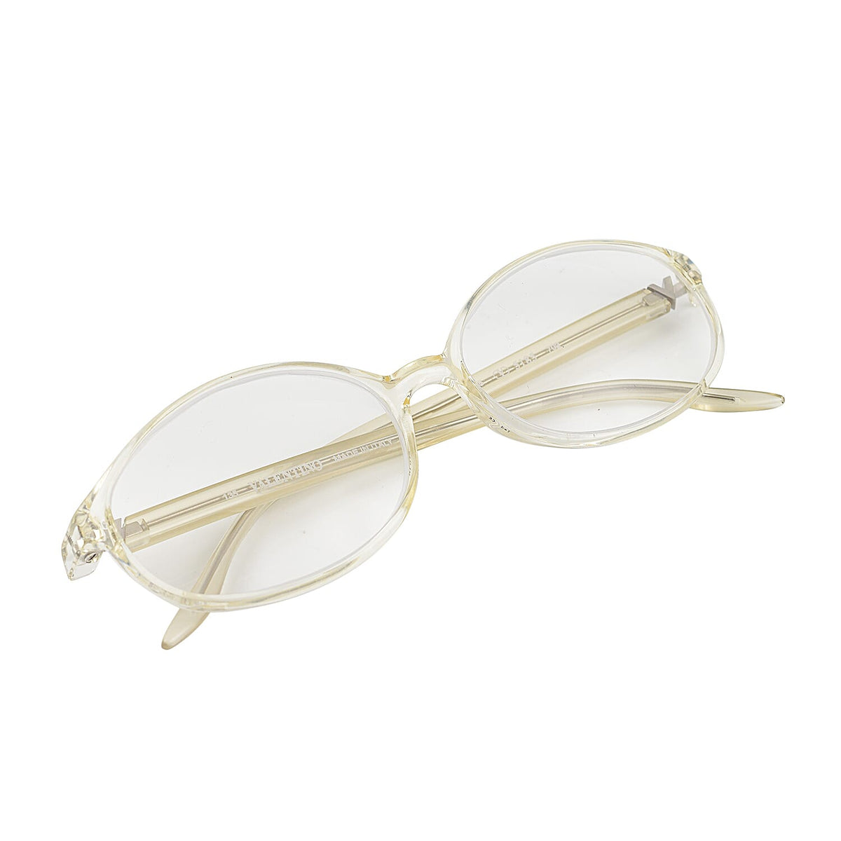 Designer Closeout - VALENTINO Rectangular Unisex Readers (Power 3.5 D) - Crystal 7705832 0