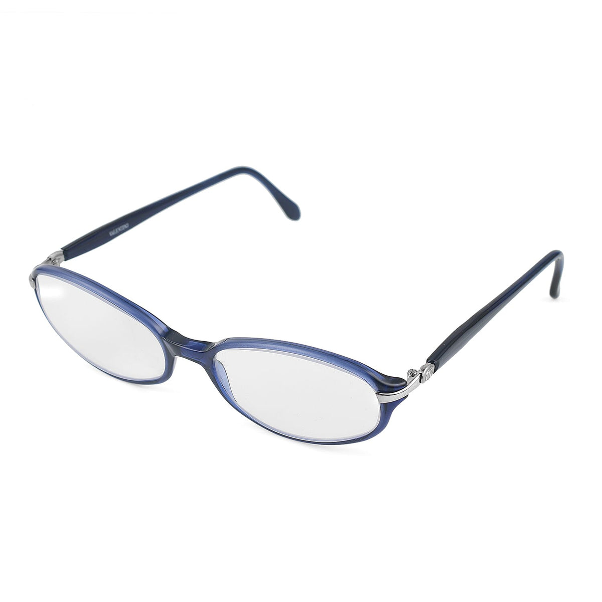 Designer Closeout - VALENTINO Rectangular Unisex Readers (Power 4.0 D) - Blue V32611124 1