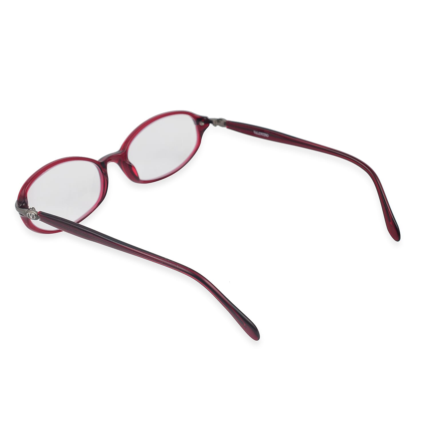 Designer Closeout - VALENTINO Rectangular Unisex Readers (Power 4.0 D) - Red V32360327 2