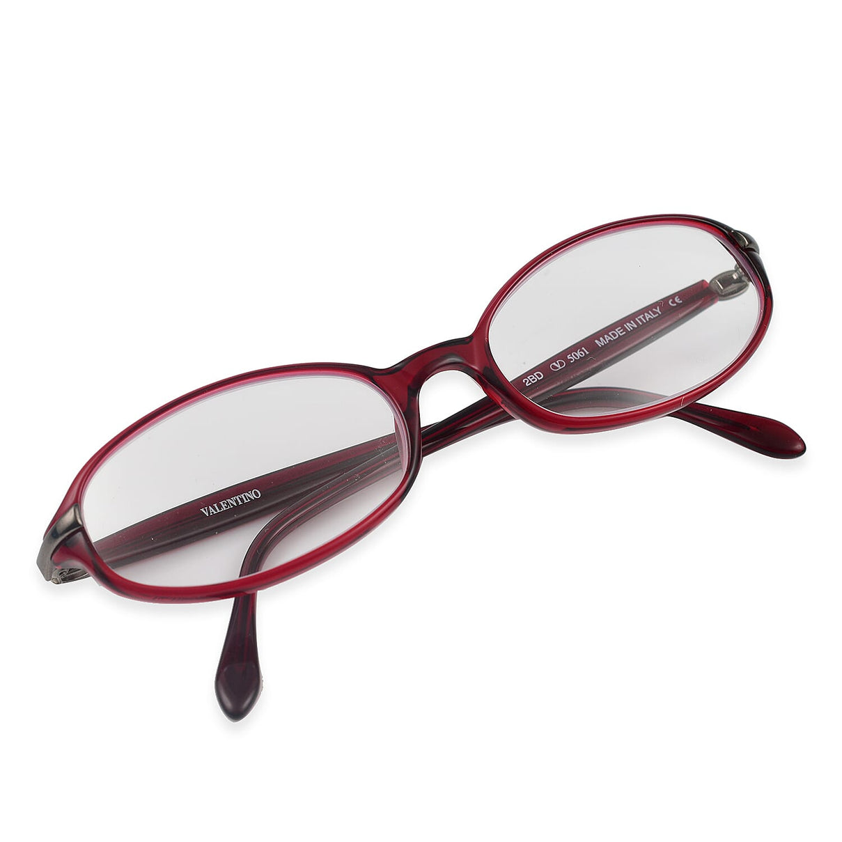 Designer Closeout - VALENTINO Rectangular Unisex Readers (Power 4.0 D) - Red V32360327 4